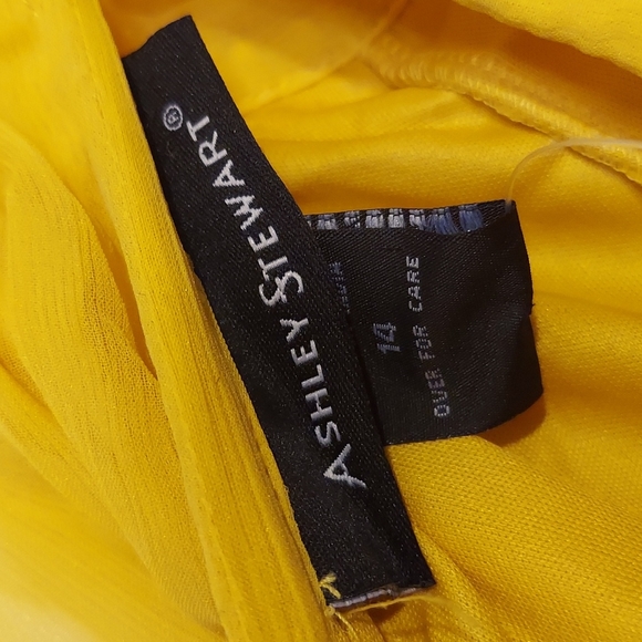 Ashley Stewart Halter Overlay Wide Leg Jumpsuit Size 14 NWT Nugget Gold - Picture 10 of 15